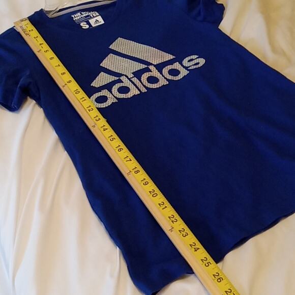 Adidas Women's Small The Go To Performance Blue Short sleeve t-shirt. ATLEISURE - Picture 7 of 7